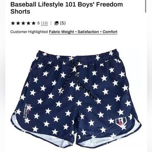 NEW Baseball Lifestyle Star-Patterned Boys XL Shorts